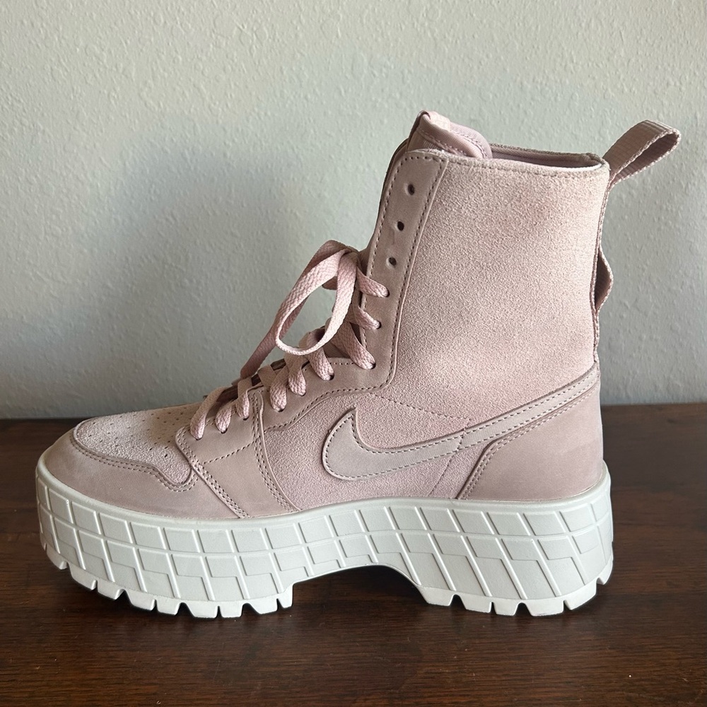 New Nike Air Jordan 1 Brooklyn Chunky Heel Platform Hi Top Pink Sz 11 FJ5737-601